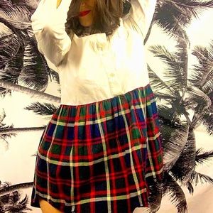 French Connection Castle Check Plaid Shirt Dress
